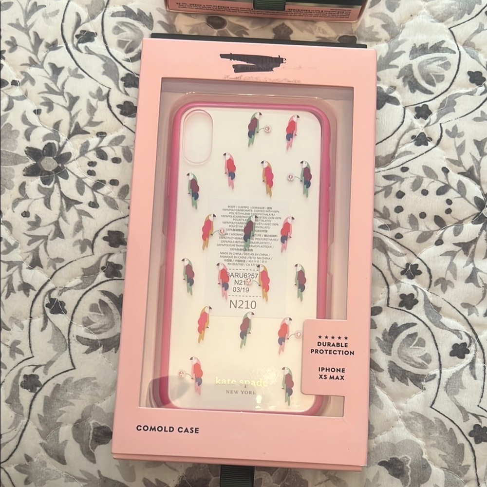 kate spade iPhone XS Max Case - Pink Parrot Design